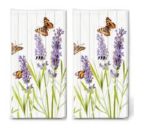 20 pañuelos individuales de flores aromáticas prado de flores. 2 paquetes de 10 pañuelos individuales impresos como regalo.