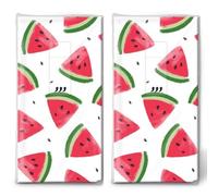 20 pañuelos individuales de melón de verano. 2 paquetes de 10 pañuelos individuales impresos como regalo.