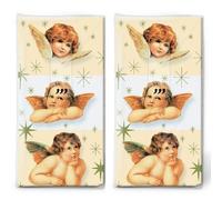 20 pañuelos individuales de Navidad con diseño de ángeles. 2 paquetes de 10 pañuelos individuales impresos como regalo.