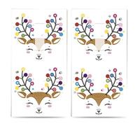20 pañuelos individuales de Navidad con diseño de ciervos. 2 paquetes de 10 pañuelos individuales impresos como regalo.