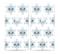 20 pañuelos individuales de Navidad con diseño de copo de nieve. 2 paquetes de 10 pañuelos de papel individuales impresos como regalo.