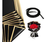 20 Papel De Envoltura De Ramas Y 1 Rollo De Cinta, Papel De Envoltura Impermeable, Suministros De Envoltura De Ramos, Papel De Envoltura Simple.