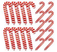 20 Paquete Rojo y Blanco Candy Cane Foil Globos Navidad Mylar Globos Decoración Navidad Santa Bastones Walking Stick Candy Globo para Cumpleaños Boda Año Nuevo Fiesta Decoraciones