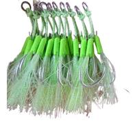 20 par/Bolsa anzuelos de Doble púas, Luminosos, Acero al Carbono, Accesorios Señuelos Pesca, Jigging Lento para Sepia Pulpo(3)