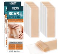 20 Parches Cicatrizantes de Silicona 4 x 15 cm,Tiritas Cicatrizantes, Desvanecimiento Eficaz de Cicatrices, Impermeables, Reutilizable, Para Cesáreas, Queloides, Acné