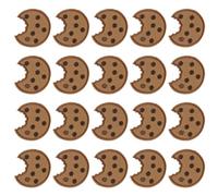 20 parches de galletas para planchar, parches de tela bordadas para galletas, monstruo de las migajas, lindas pegatinas de dibujos animados, parches decorativos de ropa para decorar o reparar ropa