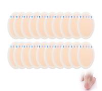 20 parches hidrocoloidales antiampollas para pies, talones, dedos y antepiés, 44 x 69 mm grandes, parches impermeables para protección del talón, callos y herpes labial