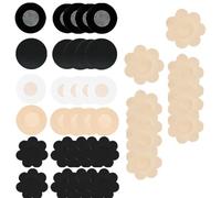 20 Pares 40 Piezas Cinta Desechable para Pezones para Mujer Cinta Invisible para Pezones Cinta Desechable para Pezones Mascarilla Invisible para Pezones Pétalos para Fiesta de Niñas - Flores Redondas