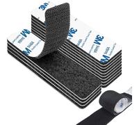 20 Pares De Almohadillas Adhesivas De Doble Cara, Cierre Autoadhesivo De Doble Cara De 3cm x 10 Cm, Negra Adhesivo Doble Cara Fuerte, Para Uso En El Hogar, Oficina,En Lugar De Agujeros y Tornillos.