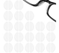 20 pares de almohadillas nasales de silicona, antideslizantes en forma de D, almohadillas nasales blancas para gafas de sol, gafas, gafas de lectura (1,5 x 0,7 cm)