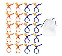 20 Pares de Tapones para los Oídos Con Cordón y Bolsa de Almacenamiento - Para Nadar y Dormir Con Cancelación de Ruido - Reutilizables