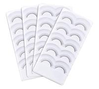 20 Pares Práctica Pestañas para Entrenamiento de Extensión de Pestañas, Autoadhesivo Pestañas Postizas Kit de Práctica de Extensión de Pestañas para Cabeza de Maniquí