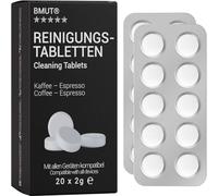 20 pastillas de limpieza para cafeteras automáticas | contra residuos de aceite de café | para Jura, Siemens, Delonghi, etc.