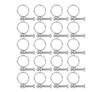 20 PCS 13 a 16 mm 201 Cintas de manguera de alambre doble de acero inoxidable, juego de abrazadera de estilo de banda ajustable para uso industrial de hogares (19-22 mm)