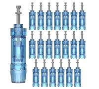 20 Pcs Agujas de Repuesto Dr.pen Microneedling 18 Pin, para Pluma de Microneedling Modelo A9 M8S A8S, Auténticas Aguja de Repuesto Desechables Consejos de Repuesto Cartuchos Accesorios de Microagujas
