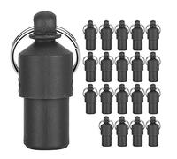 20 Pcs Anti Lost Pet ID Tag, Waterproof Storage Tube for Dogs and Cats, Compact Lightweight Collar Pendant with Name Address Label, Reusable Identity Tag for Small Pets (Negra)