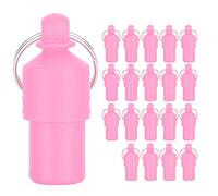 20 Pcs Anti Lost Pet ID Tag, Waterproof Storage Tube for Dogs and Cats, Compact Lightweight Collar Pendant with Name Address Label, Reusable Identity Tag for Small Pets (Rosa)