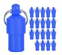 20 Pcs Anti Lost Pet ID Tag, Waterproof Storage Tube for Dogs and Cats, Compact Lightweight Collar Pendant with Name Address Label, Reusable Identity Tag for Small Pets (Azul)