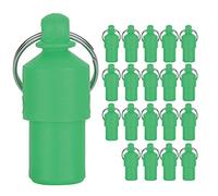 20 Pcs Anti Lost Pet ID Tag, Waterproof Storage Tube for Dogs and Cats, Compact Lightweight Collar Pendant with Name Address Label, Reusable Identity Tag for Small Pets (Verde)