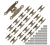 20 Pcs Bisagras Antiguas, Bisagras Decorativas Puertas, Bisagras Pequeñas para Cajas para Armarios, Puertas de Armarios, Cajas de Cajas de Almacenamiento en Estilo Vintage Rústico(Bronce)