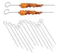 20 Pcs brochetas, Brochetas Barbacoa de Acero Inoxidable 20cm, Pinchos Barbacoa, Unidades para Malvaviscos, Aperitivos, Verduras, Frutas y Pescado