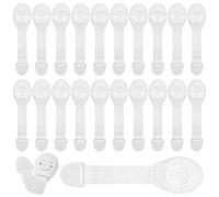 20 Pcs Cerraduras de Seguridad Puertas Niños Cierre Seguridad Hebilla de Cinta con Adhesivo para Armarios Cajones Cocinas Puertas Ventanas Nevera