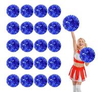 20 Pcs Cheerleading Pom Poms,13.7inch Cheerleader Pompoms with Four finger payment,Fit for Team Spirit Sports Dance Cheering (blue)