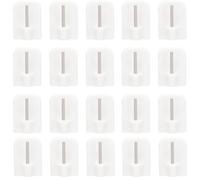 20 Pcs Ganchos Adhesivos Cortinas Gancho de Barra de Cortina Autoadhesivo Sin Taladro Ganchos Autoadhesivos Blanco Suporte de Barra Cortina para Cortinas Ventanas Percha Visillos Baño Cocina