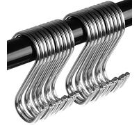 20 pcs Ganchos en Forma de S S en Forma de Gancho Colgante, Multifuncionales S Ganchos Cocina Acero Inoxidable Ganchos para Colgar Bolsos Ropa Ollas y Sartenes