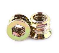 20 pcs Inserciones de Madera Roscadas Tuercas Hexagonales Juego de Surtido de Tuercas de Remache Tuercas Acero Carbono Galvanizado de Rosca Completa(M6*10mm)