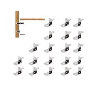 20 Pcs L-Shape Shelf Support Pegs 6mm Cupboard Shelf Pegs for Cabinet Bookshelf Display Cabinet Furniture Wardrobe Closet Cupboard Bookcase Pantry She