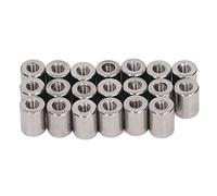 20 Pcs M5x0.8 Coupling Nut, Stainless Steel Round Rod Connector Female Thread, Rust Resistant Industrial Fastener with Precise Threading for Home Decoration and Mechanical Maintena