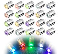 20 pcs Mini Luz LED Adhesiva, Luces LED Pilas, Mini Lampara LED, Lámpara Decorativa para Decorar Casas de Muñecas, Manualidades Hechas a Mano, Modelos en Miniatura 3D(Luz de Color)