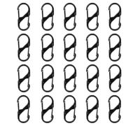 20 PCS Mosquetones Pequeños En S 40mm con Doble Apertura De Resorte, Mosquetón De Cierre De Resorte Llavero, Gancho Mini Mosquetón Multiuso para Mochilas, Camping, Pesca, Llaves, Viaje
