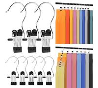 20 PCS Perchas para Pantalones Portátiles | Pinzas con Gancho de 4.5 cm | Versátiles para Botas, Sombreros, Leggings y Faldas | Organizador de Armario Que Ahorra Espacio (Negro)