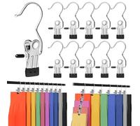 20 PCS Perchas para Pantalones Portátiles | Pinzas con Gancho de 4.5 cm | Versátiles para Botas, Sombreros, Leggings y Faldas | Organizador de Armario Que Ahorra Espacio