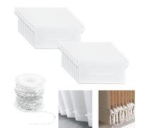 20 Pcs Pesas de Persianas 127mm, Accesorios para Persianas Verticales, Contrapesos para Cortinas y Cadena de 10m, Louvre Cortina Repuesto Conjunto para Reparación y Mantenimiento