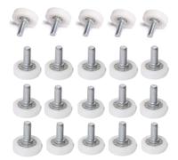 20 PCS Rodillos de plástico para cajones,Ruedas para armarios de Pom,guías para cajones,poleas para Muebles (Φ22-M6x12-2mm)
