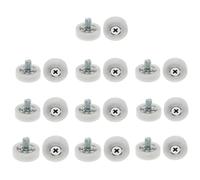 20 PCS Rodillos de plástico para cajones,Ruedas para armarios de Pom,guías para cajones,poleas para Muebles (Φ26-M6x8-1mm)
