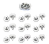 20 PCS Rodillos de plástico para cajones,Ruedas para armarios de Pom,guías para cajones,poleas para Muebles (Φ24-M6x8-4mm)