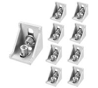 20 Pcs Soporte de Perfil Aluminio 30x30, Escuadras Metalicas Perfiles de Aluminios, Soporte de Esquina 90 Grados Conector de Tuerca en T Ranura de 8mm, Angulos Metalicos Extrusión de Aluminio 3030