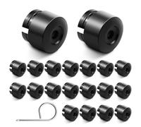 20 Pcs Tapas Tuercas 19mm, Tapones Tornillos Ruedas Coche, Tapas para Tuercas de Rueda de Coche, Coche Rueda Tuerca Cubiertas, para Transporter T5 T6 2003-2020, con Herramienta de Extracción, Negro