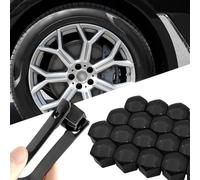 20 PCS Tapas Tuercas 21mm, Tapones Tornillos Ruedas Coche, Tapas para Tuercas de Rueda, Tapas Tuercas Perno Rueda, para la Mayoría de Tornillos de Rueda, con Herramienta de Extracción