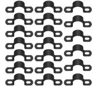 20 Pcs U-abrazaderas Metalicas para Tubos, Ø 25mm Abrazaderas para Tubos en Forma de U Abrazadera Tubo, U Soportes Abrazadera Metalica para Fijación de Tuberías de Agua de Gas