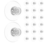 20 Pcs Ventosas para Cristales, Ventosa Cristal de Plástico Transparente, Ventosas con Tuercas Moleteadas para ventanas, espejos, paredes y puertas
