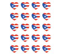 20 pegatinas de 25 mm, diseño de bandera de Puerto Rico, 20 unidades, 25 mm (2,5 cm), resistente al agua y a los rayos UV