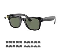 20 pegatinas de bloqueo de luz LED para Ray Ban Meta Wayfarer/Skyler/Oakley Meta HSTN accesorios de gafas inteligentes oscurecedoras LED cubiertas de baja adherencia recuperables