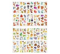 20 Pegatinas De Tatuajes De Dibujos Animados Para Niños, Pegatinas De Tatuajes De Animales Lindos, Tatuajes Temporales Creativos, Pegatinas De Tatuajes De Decoración De Fiestas