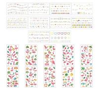 20 Pegatinas De Tatuajes De Pulseras De Colores, Pegatinas De Tatuajes De Flamencos De Dibujos Animados, Pegatinas De Decoración Navideña, Adecuadas Para Decorar La Cara Y Las Manos.