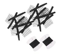 20 peines de peluca de 7 dientes, clips de peluca para asegurar la peluca, para fijar conexiones y hacer gorras de pelucas, accesorios de peluca